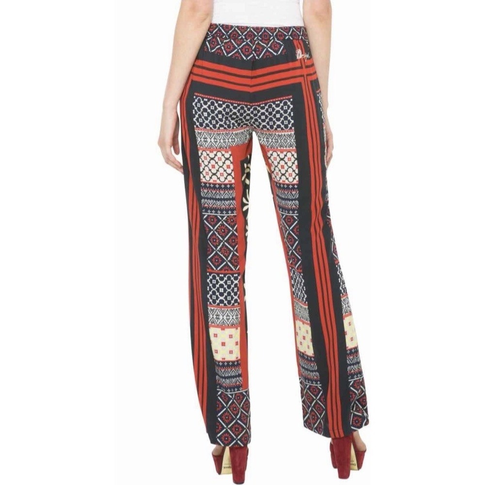 Desigual Mediterraneo Pants Sz 28 Multicolored‎